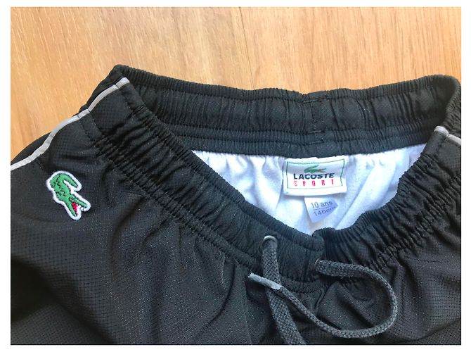 Ensemble Jogging Lacoste Garçon Veste Pantalon et Polo Ultra Dry Blanc - vue 4