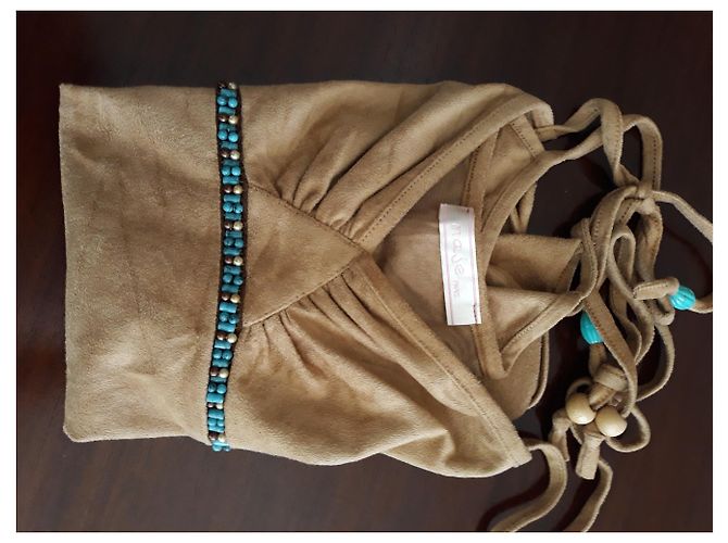 Maje Wildleder Top Caramel Karamell - Ansicht 7