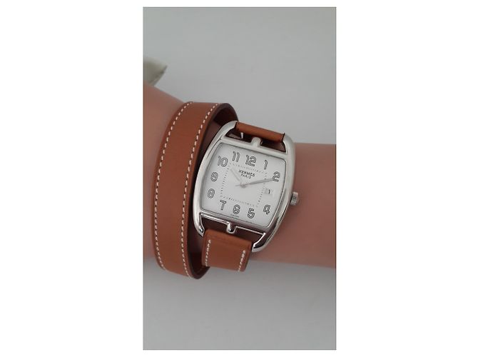 Hermès Bacalao de Cabo Tonneau GM Blanco roto - vista 5