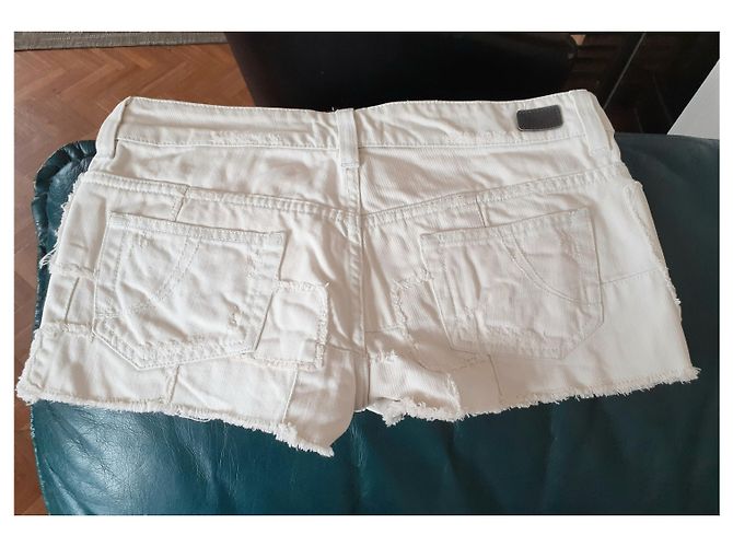 Maje Jeansshorts Creme Beige Aus weiß - Ansicht 2
