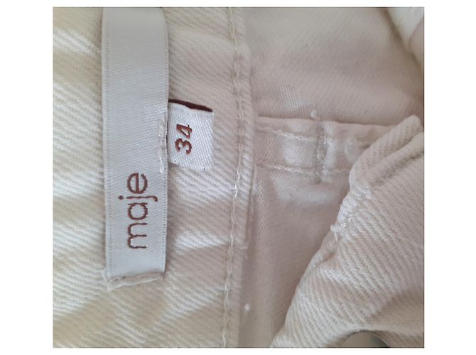 Maje Jeansshorts Creme Beige Aus weiß - Ansicht 3