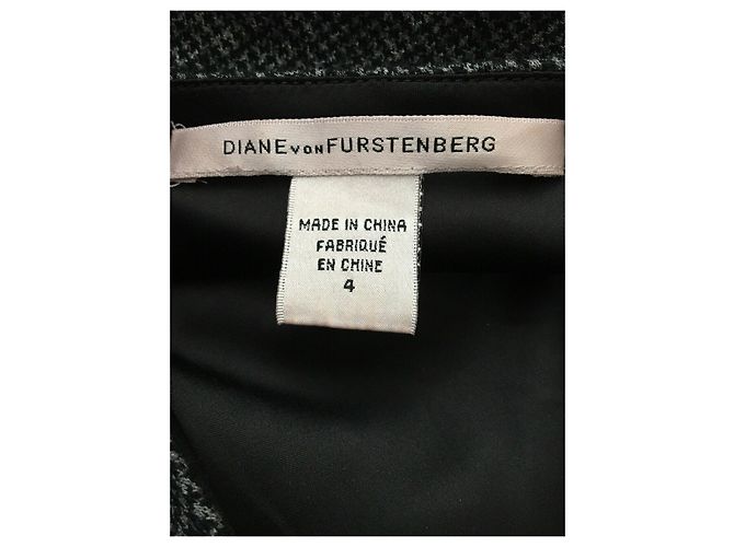 Diane Von Furstenberg DvF Jori Wollmischungskleid Grau Anthrazitgrau - Ansicht 8