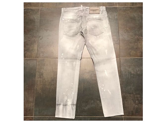 Jeans Dsquared2 in Cotone Grigio - vista 2