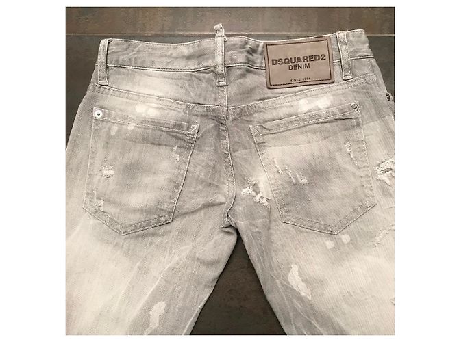 Jeans Dsquared2 in Cotone Grigio - vista 3
