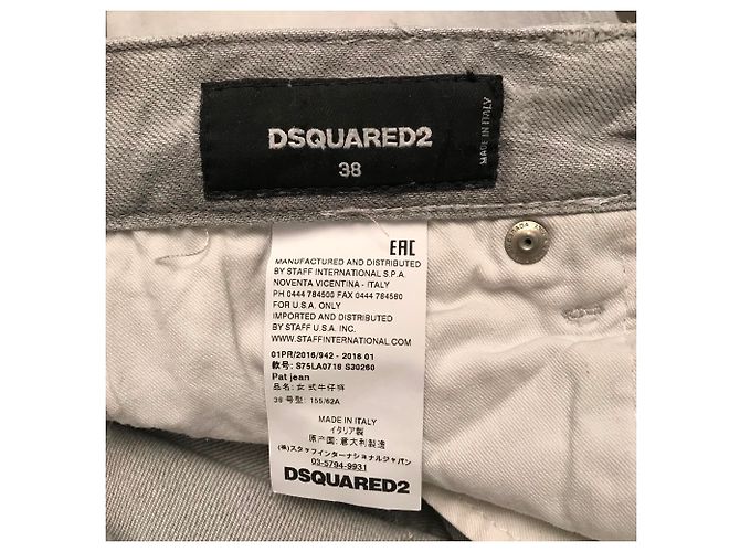 Jeans Dsquared2 in Cotone Grigio - vista 4