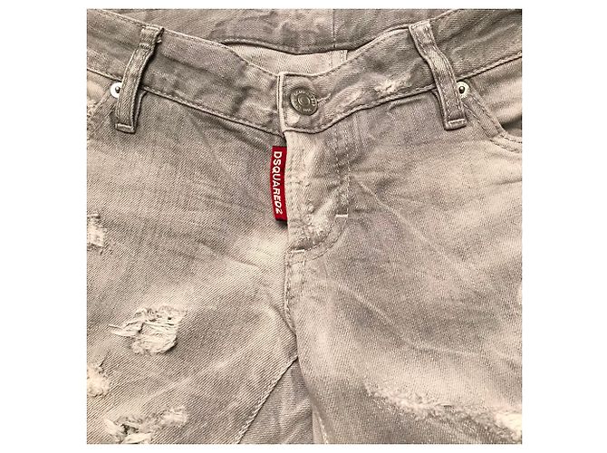 Jeans Dsquared2 in Cotone Grigio - vista 5
