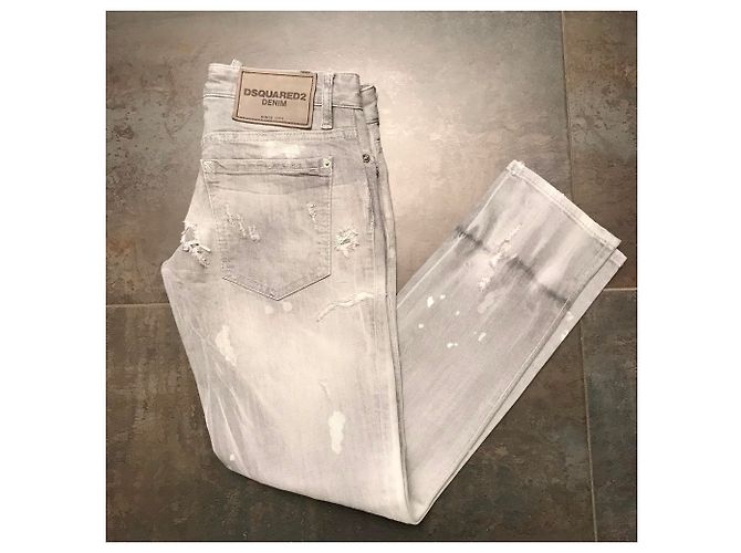 Jeans Dsquared2 in Cotone Grigio - vista 6