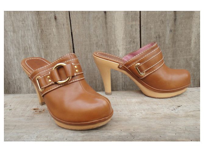 Céline p zoccoli tacco 35 Marrone chiaro - vista 2