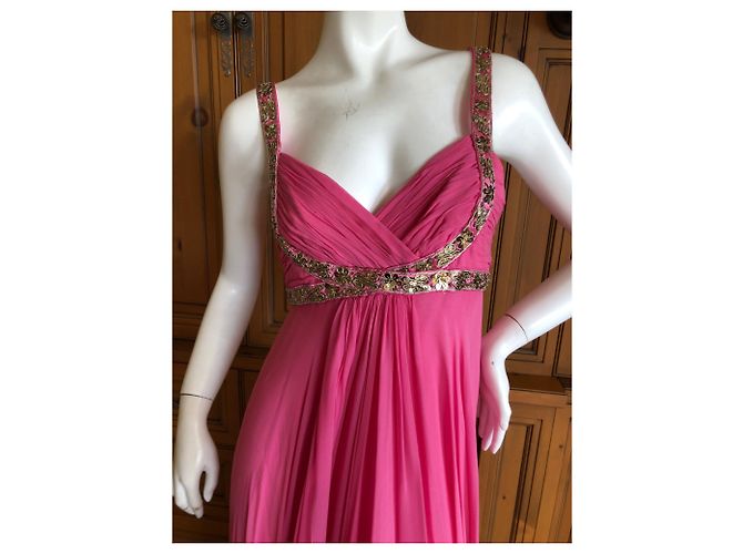 Abito da sera con dea dea greca greca rosa Marchesa Notte - vista 6