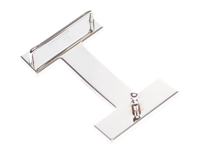 Fibbia Hermès modello "Quizz" in metallo spazzolato argento - vista 4