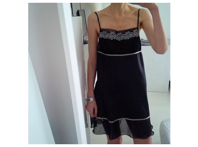 Autre Marque Slip lingerie con ricamo floreale nero beige - vista 10