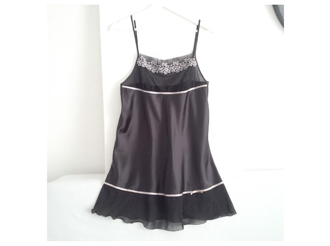 Autre Marque Slip lingerie con ricamo floreale nero beige - vista 11