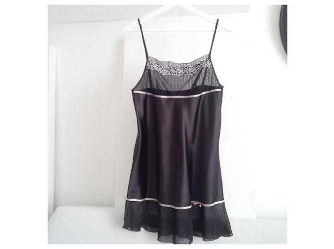 Autre Marque Slip lingerie con ricamo floreale nero beige - vista 12