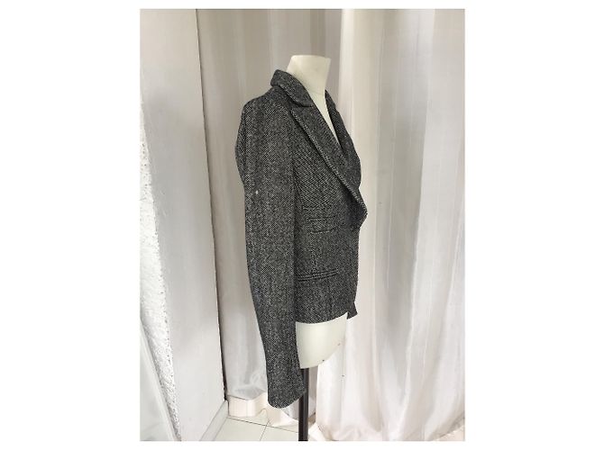 Giacca Sonia Rykiel in tweed bianco e nero - vista 3