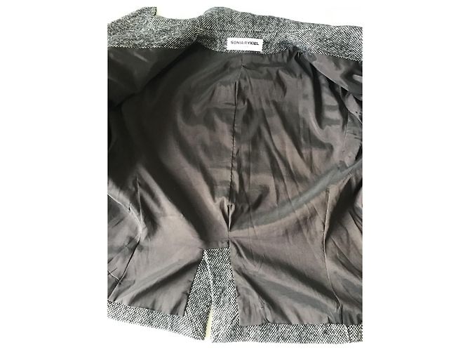 Giacca Sonia Rykiel in tweed bianco e nero - vista 4