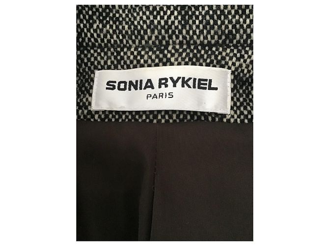 Giacca Sonia Rykiel in tweed bianco e nero - vista 6