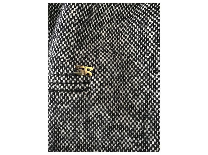 Giacca Sonia Rykiel in tweed bianco e nero - vista 7