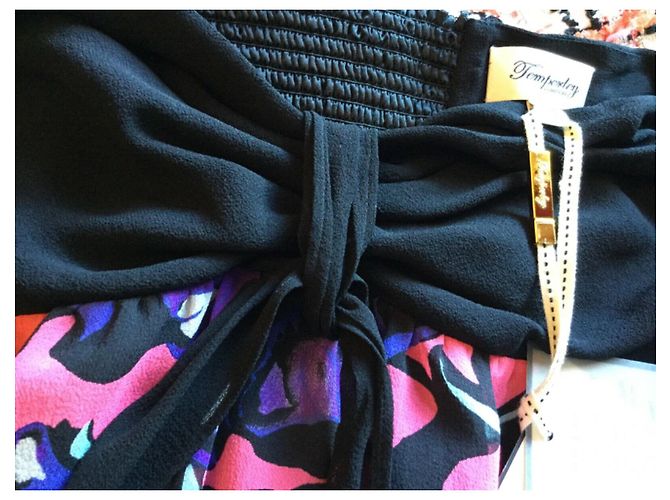 Temperley London Vestido de seda Temperley Calla Negro Multicolor - vista 4