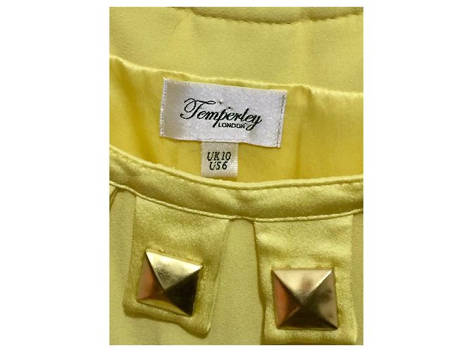 Temperley London Abito in temperley giallo con borchie dorate - vista 2