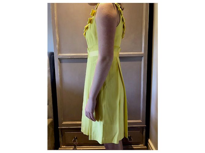 Temperley London Abito in temperley giallo con borchie dorate - vista 6