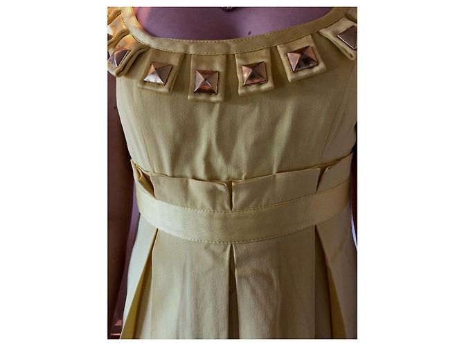 Temperley London Abito in temperley giallo con borchie dorate - vista 8