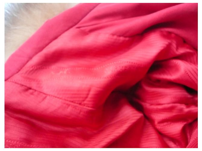 Hermès HERMES Daunenjacke Parka rote Kapuze mit Pelzkragen T.38 - Ansicht 12