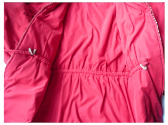 Hermès HERMES Daunenjacke Parka rote Kapuze mit Pelzkragen T.38 - Ansicht 8