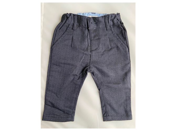 Autre Marque Mamas & Papas Costume Bébé Bleu Marine Coton 3-6 Mois - vue 4