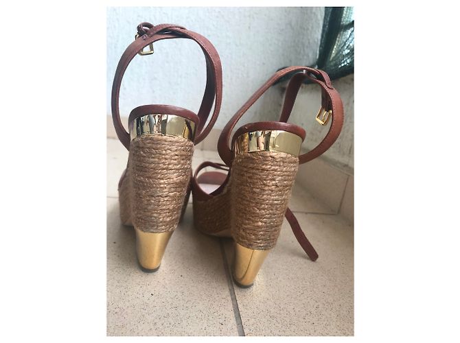 Sandali Miu Miu in pelle marrone - vista 2