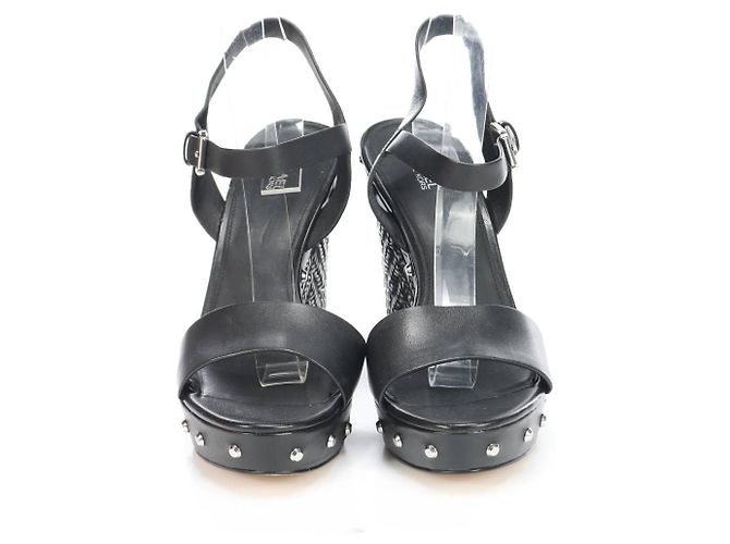 Sandali Michael Kors in pelle nera Nero - vista 2