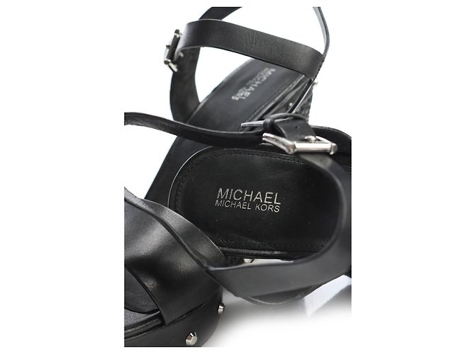 Sandali Michael Kors in pelle nera Nero - vista 4