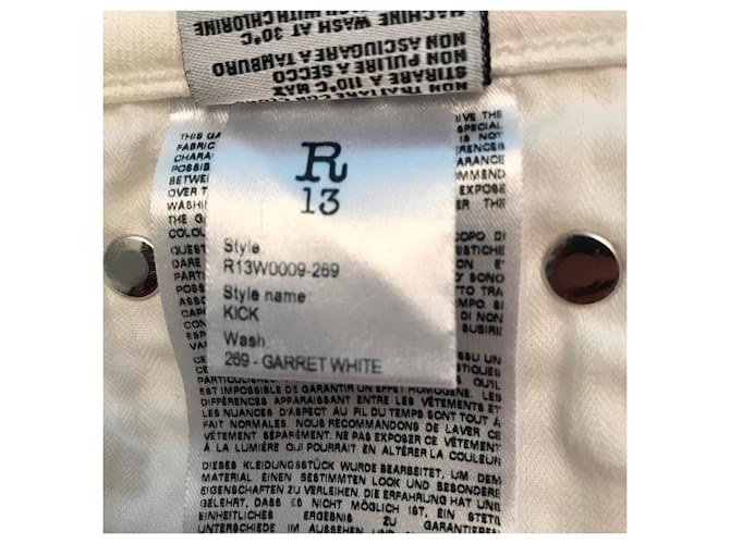 Vaqueros R13 Kick Fit Blancos - vista 5