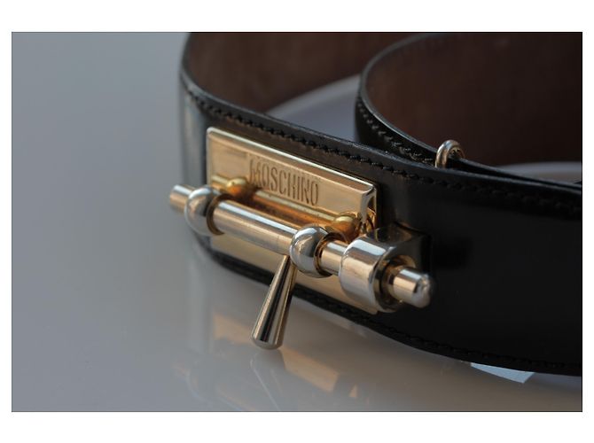 Moschino Redwall schwarzer Ledergürtel - Ansicht 7