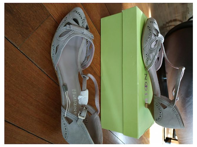 Autre Marque Décolleté Café Noir Grigio Nubuck 38 - vista 5