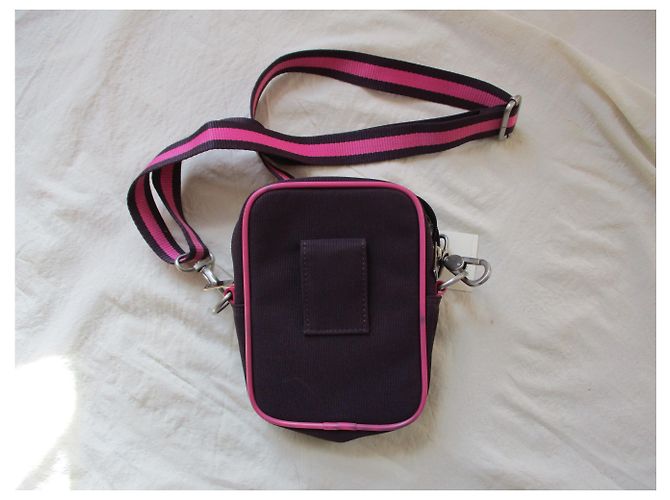 Lancel Pochette in tela bicolore. Prugna - vista 2