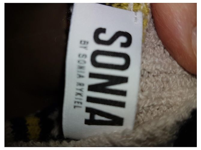 Autre Marque Vestido de punto de algodón a rayas de manga larga Multicolor - vista 3