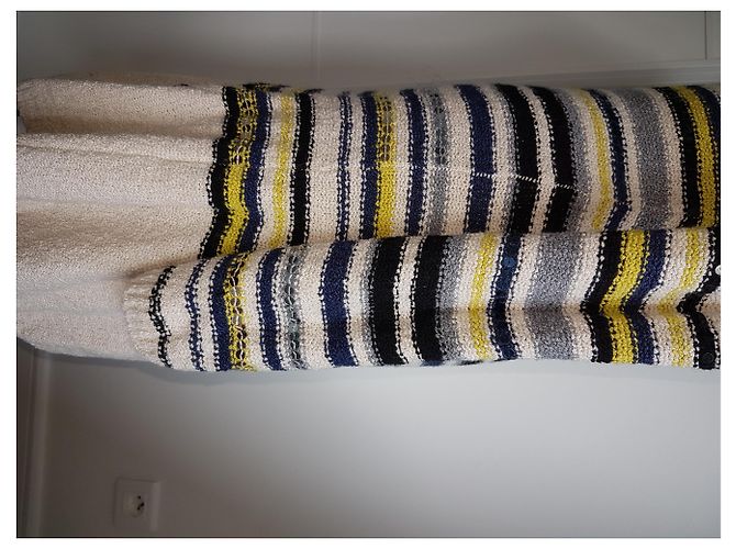 Autre Marque Vestido de punto de algodón a rayas de manga larga Multicolor - vista 7