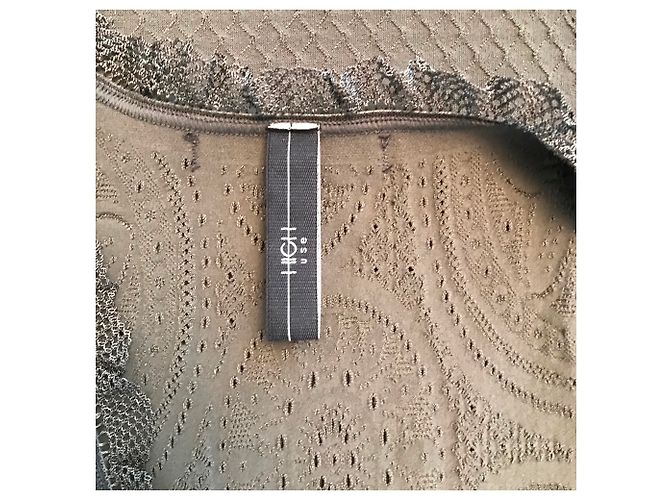 Autre Marque Top Claire Campbell HIGH Encaje Gris Caqui Gris antracita - vista 6