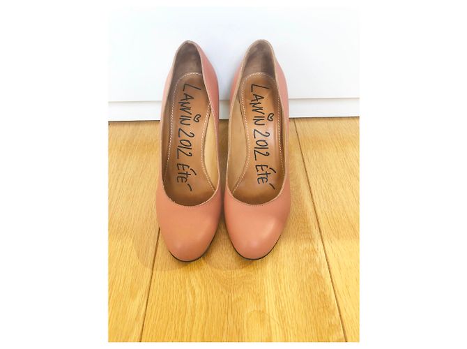 Lanvin Pumps aus Leder in Rosa Rundcap 38 Pink - Ansicht 2