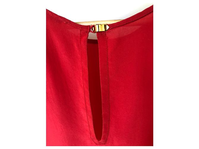 Top Maje in seta rossa Rosso - vista 3