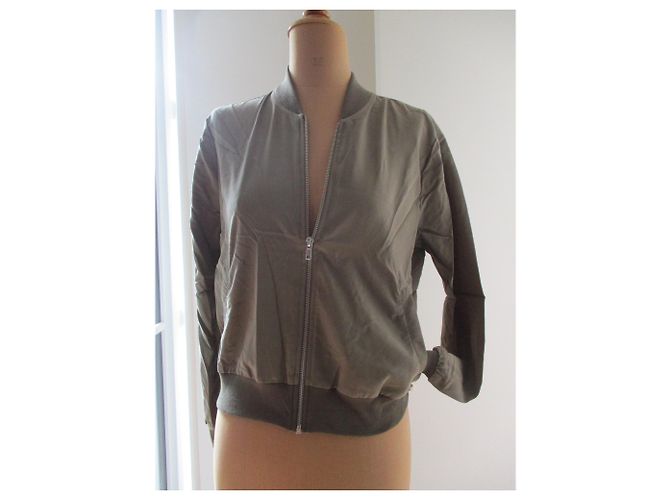 American Apparel Khaki Bomberjacke, taille M. - Ansicht 4