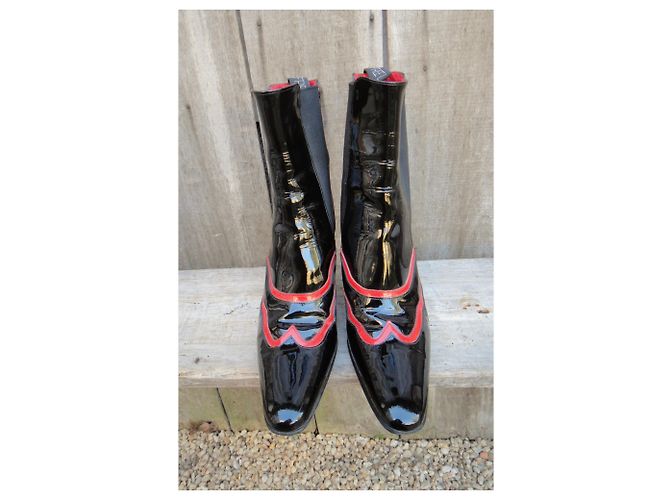 Free Lance Botas Lance p gratis 39 1/2 Negro Roja - vista 3