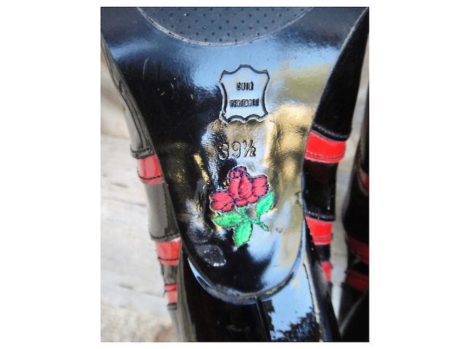 Free Lance Botas Lance p gratis 39 1/2 Negro Roja - vista 6