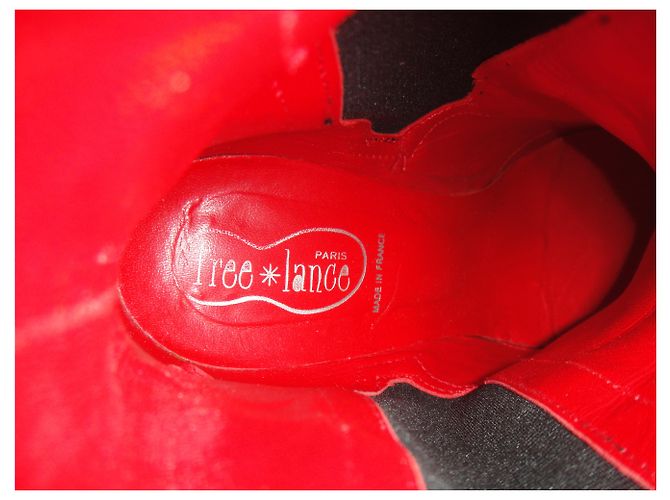 Free Lance Botas Lance p gratis 39 1/2 Negro Roja - vista 7