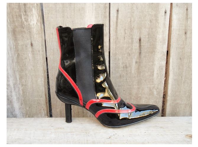 Free Lance Botas Lance p gratis 39 1/2 Negro Roja - vista 8