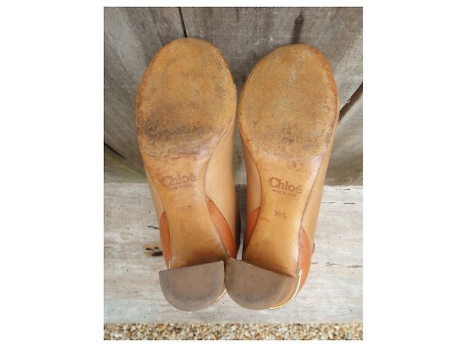Botines Chloé de piel beige 36,5 - vista 6
