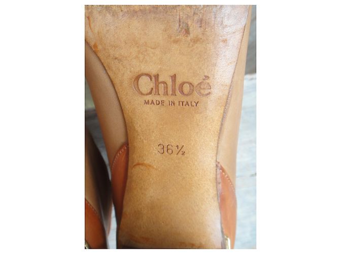 Botines Chloé de piel beige 36,5 - vista 7
