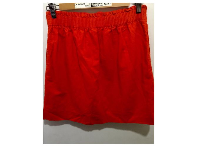 Falda roja J.Crew de lino y algodón Talla 10 - vista 2