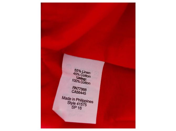 Falda roja J.Crew de lino y algodón Talla 10 - vista 5