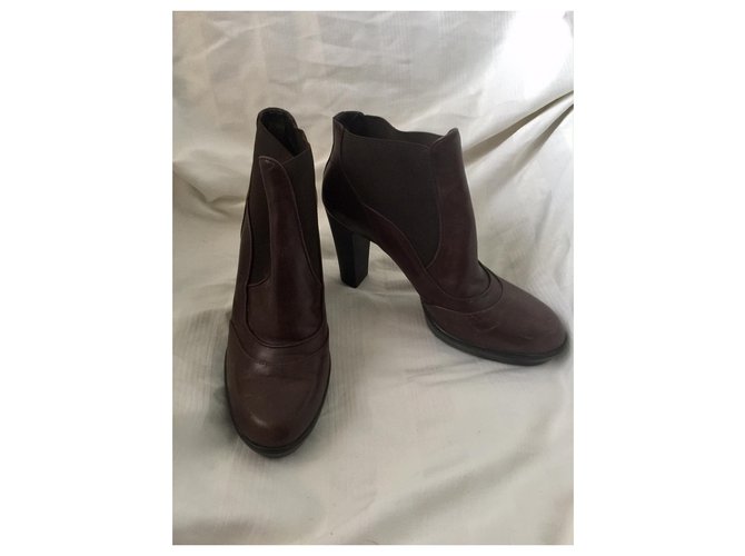 Tod's Botines Chelsea marrones Castaño - vista 3